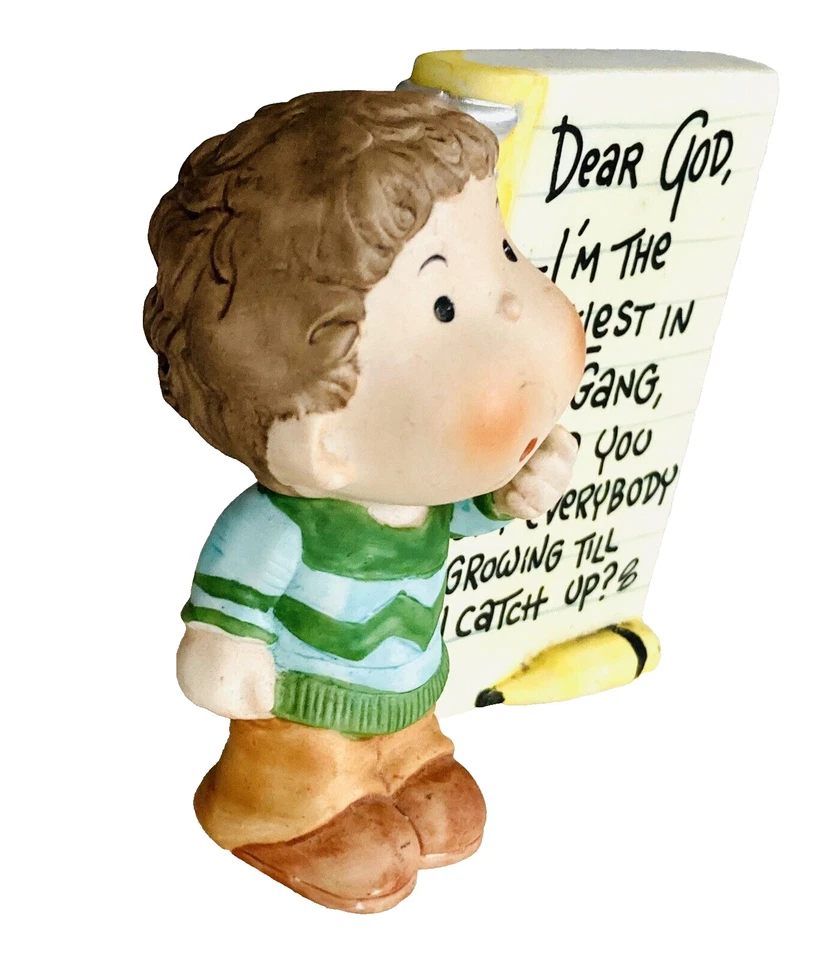 Niño Pequeño 3" Niño Creciendo Años 80 Oración Cristiana Bebé Niños MCM Dios Foto 4 de 4