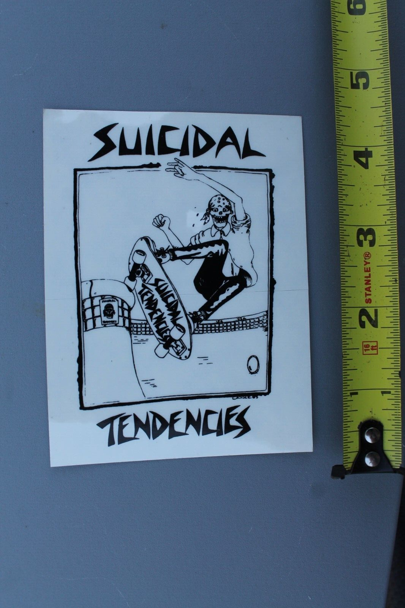 Suicidal Tendencies Clear Black OG Skateboard Z80B Vintage