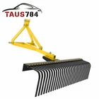 3 Point 60'' Landscape Rock Rake for Category 1 Tractor Attachment Gravel Lawn