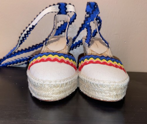 Loeffler Randall Ginny Rainbow Espadrille Wedge Sandals Women's Size 10 B - Picture 18 of 21