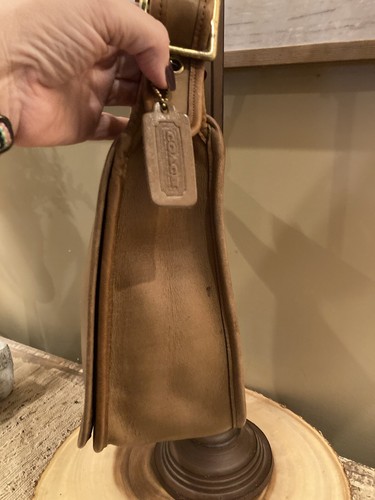 Vintage Coach Stewardess Bag 1525 Putty Shoulder Bag Authenticated Pre-creed - Picture 13 of 19