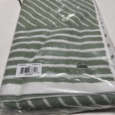 LACOSTE Home Heritage Anti-Microbial Supima Cotton Bath Towel