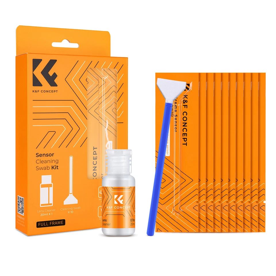 K&F Concept Sensor Reinigungsset 10x Mikrofaser Swabs 24mm für Vollformat-Kamera - Bild 2 von 4
