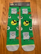 NWT 1 pair ODD SOX SpongeBob SquarePants HALLOWEEN Crew Sock Men's Size 6 - 13