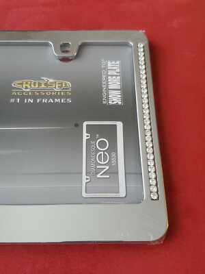 Cruiser Accessories Chrome neo diamondesque license plate frame