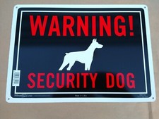 Metal Warning Security Guard Dog Sign for Fence/Wall, Beware Of. 10" x 14" large