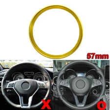 Gold Aluminum Alloy Steering Wheel Horn Emblem Ring Fits 17-18 W213 E300 E400