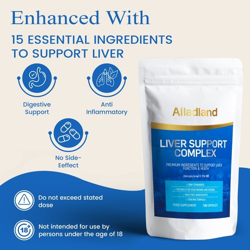 Liver Health Formula, Cleanse Detox Liver Support, 3106mg, 120 Vegan Capsules - Picture 3 of 9