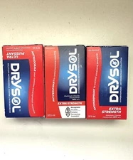Drysol Extra Strength Bottle 20% Anti-Perspirant 37.5 ML Canada X3 Bottles