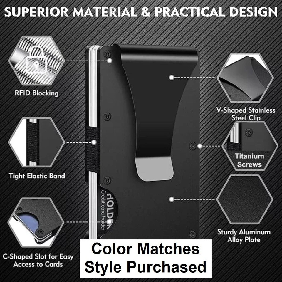 Cartera Manchester United Grabada Roja Titanio Fibra de Carbono Bloqueo RFID D7 Foto 4 de 4