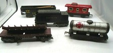 Marx Lot of 5 Vintage Trains NYC 556, LV 21913, Santa Fe Oil 553, Erie Lionel