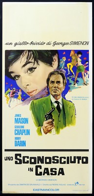 UNO SCONOSCIUTO IN CASA Stranger in the House G.SIMENON GIALLO LOCANDINA AFFICHE