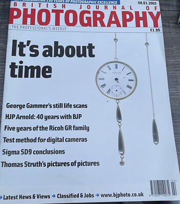 BRITISH JOURNAL OF PHOTOGRAPHY MAGAZINE 08.01.2003 It s about Time