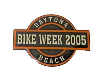 PIN Motorcycle Meet Daytona Beach Florida Bike Week 2005 Glazed Pins
