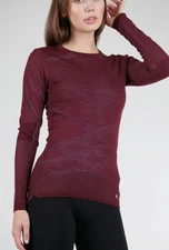 Smartwool Women’s Intraknit Thermal Merino Base Layer Crew Cherry Red Size M