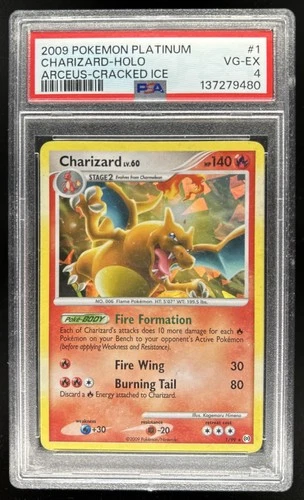 2009 Pokemon Platinum Arceus Charizard Promos Holo #1/99 PSA 4