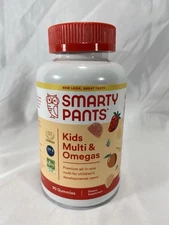 SmartyPants Kids Gummy Multivitamin 90 Count Omega 3 Strawberry Lemon Orange