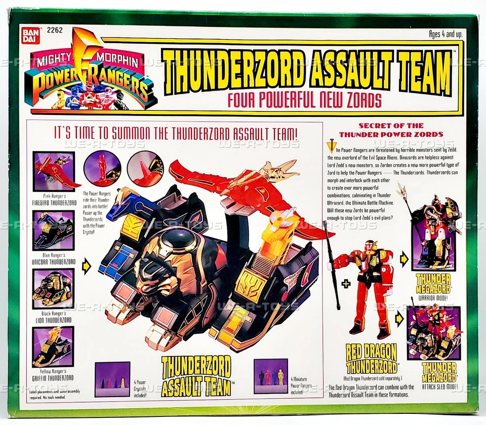 Juego Mighty Morphin Power Rangers Thunderzord Assualt System 1994 Bandai 2262 Foto 3 de 4