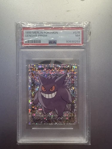 1999 POKEMON STICKERS SER 1 Gengar- PSA 8