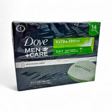 Dove Men + Care  Body and Face Bar Soap, Extra Fresh Scent 3.75 oz - 14 Count