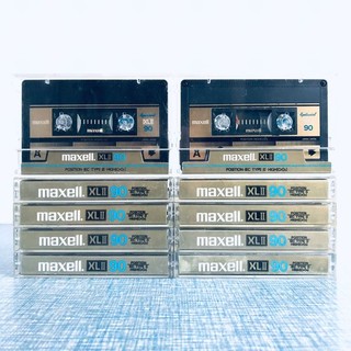 10 x MAXELL XLII 90 (1985) gold · unbeschriftet · Type II · Kassetten