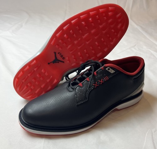Jordan ADG 5 Golf Shoes Leather ‘Black Fire Red’ FQ7874-001 Men's US 10 NEW
