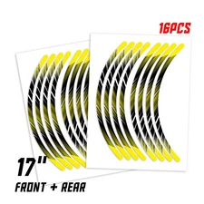 For Suzuki GSX1300R Hayabusa 16 17 18 19 20 17 inch Wheel Sticker Yellow LINE2