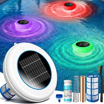 Solar Powered Pool Maintenance System Upgraded High-Efficiency Solar Panel