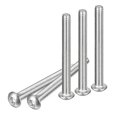 80PCS M3-0.5x30mm Button Head Socket Cap Screw Hex Drive Full Thread Fastener