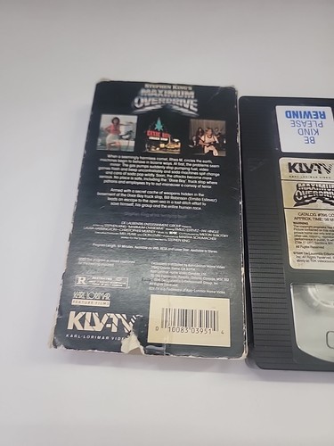 VHS Maximum Overdrive 1986 Horror Sci Fi Stephen King OG Lorimar Release - Picture 3 of 7