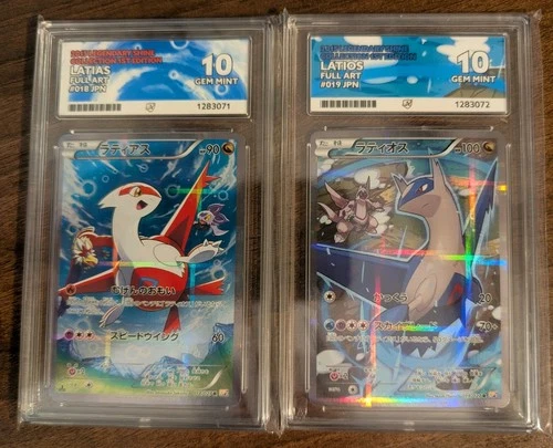 Sequential ACE 10 Latias 018 Latios 019 Legendary Shine 1st Edition Pokemon 2015