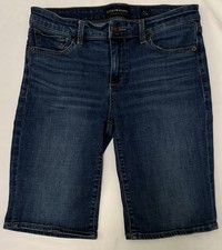 Lucky Brand Jean Shorts Women's 6/28 Blue The Bermuda Medium Wash Straight Denim