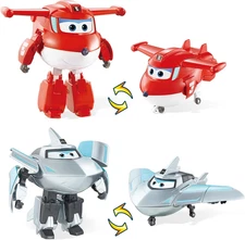 Super Wings 5 in Jett and Traver Airplane Transforming Figures Toys Playset New