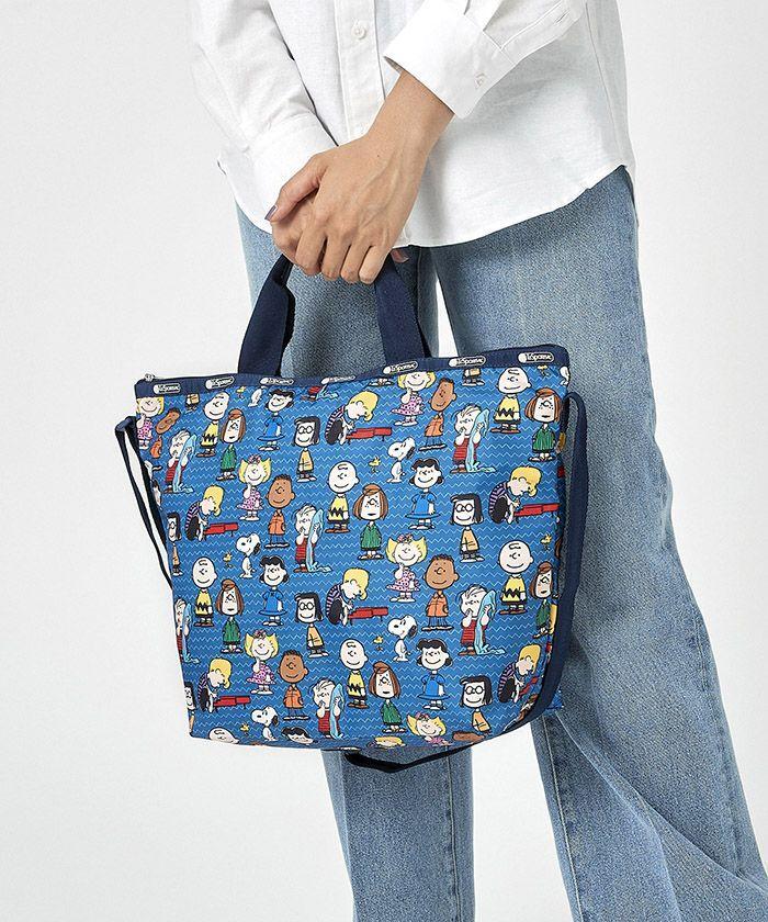 【LeSportsac】PEANUTS GANG DELUXE EASY CARRY TOTE★関税込★ Deluxe Easy Carry Tote - Snoopy and Woodstock Green – LeSportsac