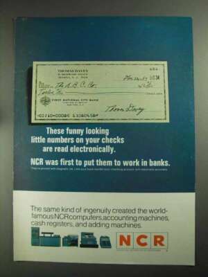 1968 NCR Computers Ad - Numbers on Your Checks