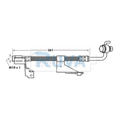 Fits Ford Escort 1993-2000 Ruva Front Left Brake Hose 97AG2078DA