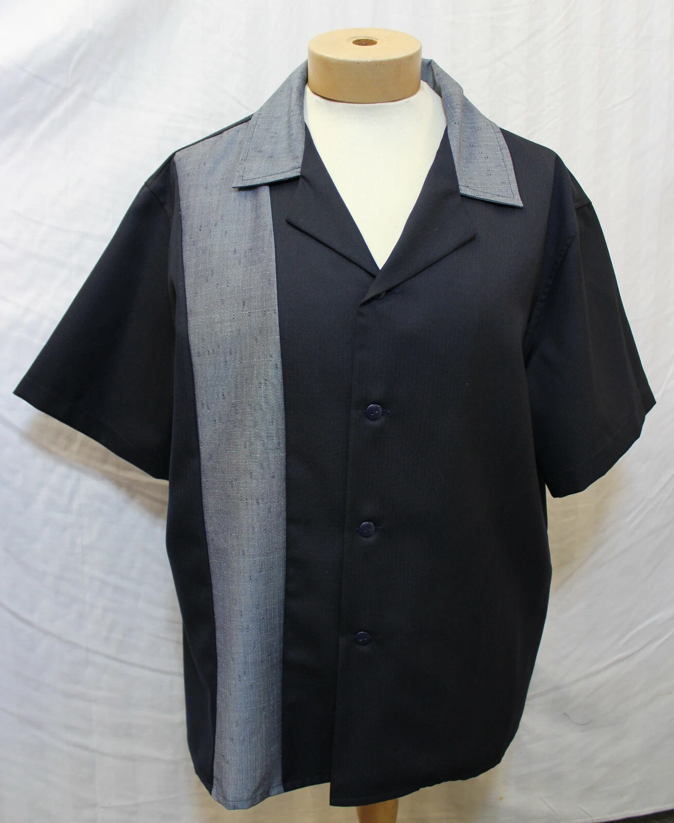 Men's 1950's casual short sleeve shirt Rockabilly RnR Rockin R&R 50s panel shirt