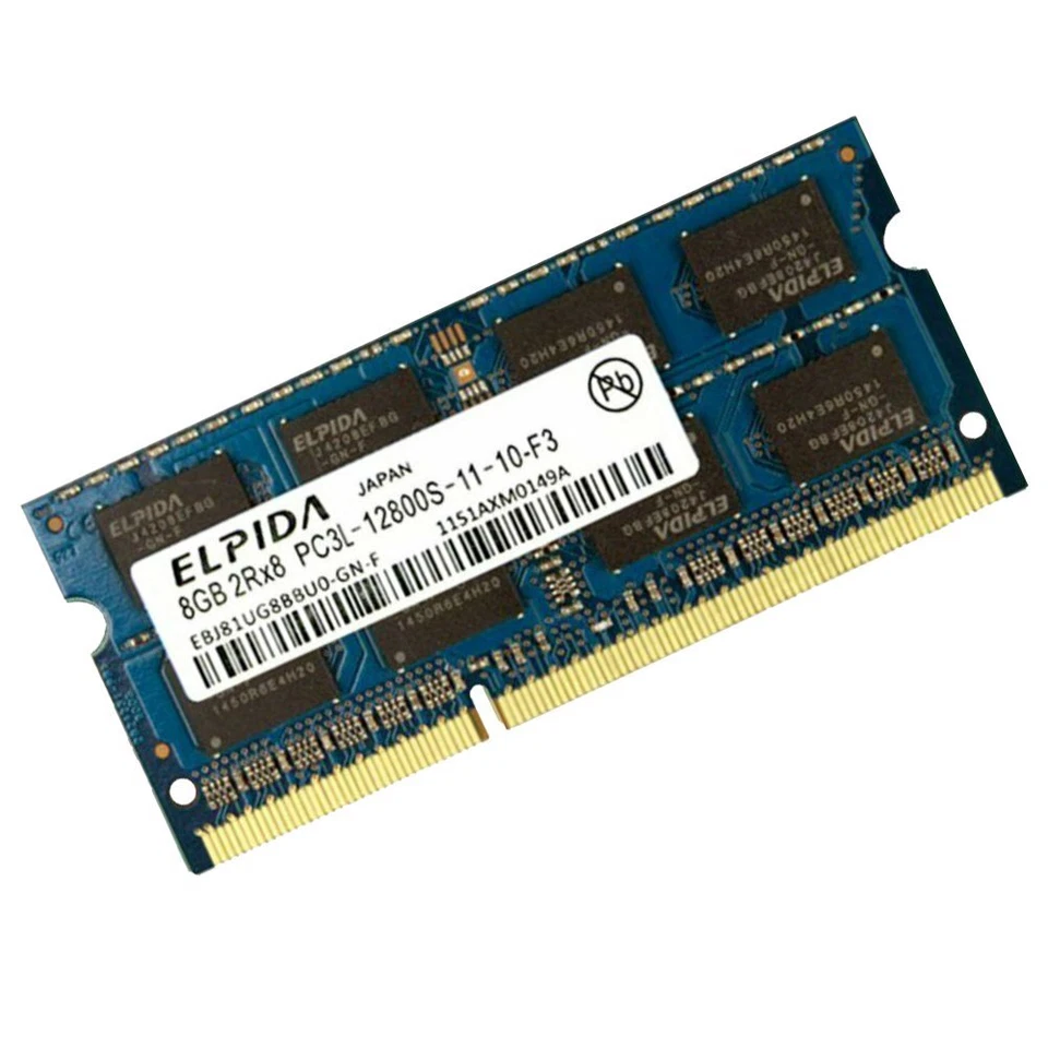 Elpida 8GB DDR3L 1600MHz 1.35V PC3L-12800S 204Pin SODIMM Laptop Memory SDRAM AB - Image 3 of 4