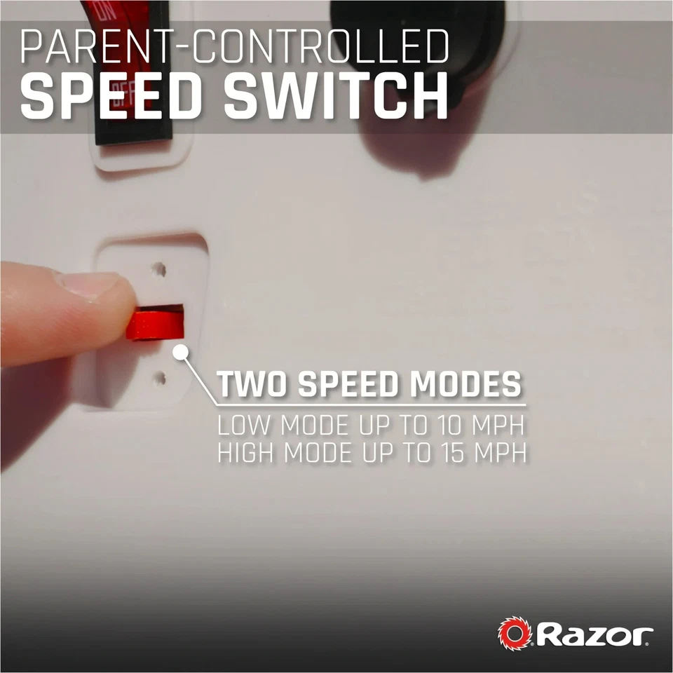 Kids 24V Razor Retro Euro-Style Battery-Powered Electric Scooter, Ages 8+, Red - Image 4 of 4