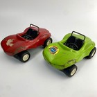 Pair Of Vintage Tonka Fun Dune Buggy Bundle Lot of 2 Red & Green. Metal