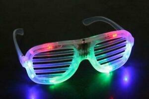 UV PARTY LMFAO CLUBBING LIGHT UP RAVE LED SHUTTER SHADES FLASHING GLASSES