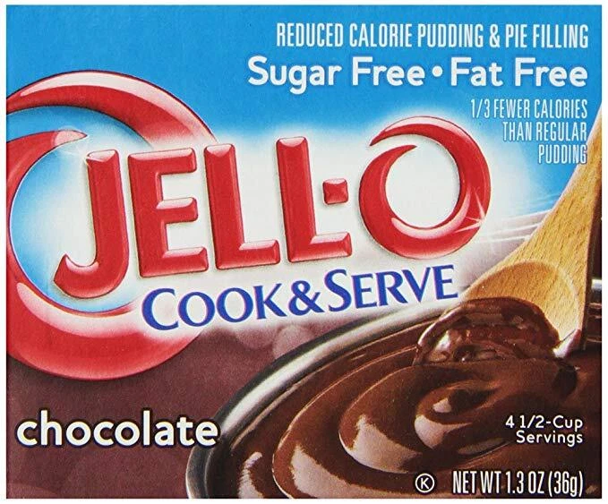 Jell O Chocolate Pudding Cook Serve Sugar Free 1.3 oz eBay