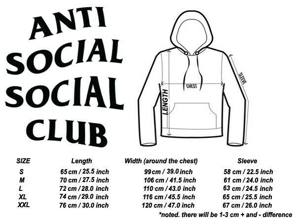 Anti Social Social Club KKOCH Hoodie Black - Large - SS17