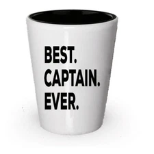 Captain Gifts - Best Captain Ever Shot Glass - For Men Women Kids Girls Boys...