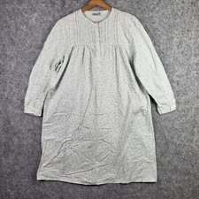 Vintage Givoni Dress Womens Medium Green Sleepwear Light Green White Floral 1444