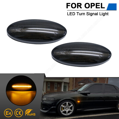 2x LED side indicators indicator for Opel Astra F Corsa B C Meriva Vectra B black