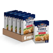 Italian Style Panko Bread Crumbs 8 oz, Pack of 6 - Crispy Coating for Cooking