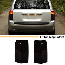 2xRear Taillight Guards Cover Protector Trim for Jeep Patriot 08-17 Smoked Black