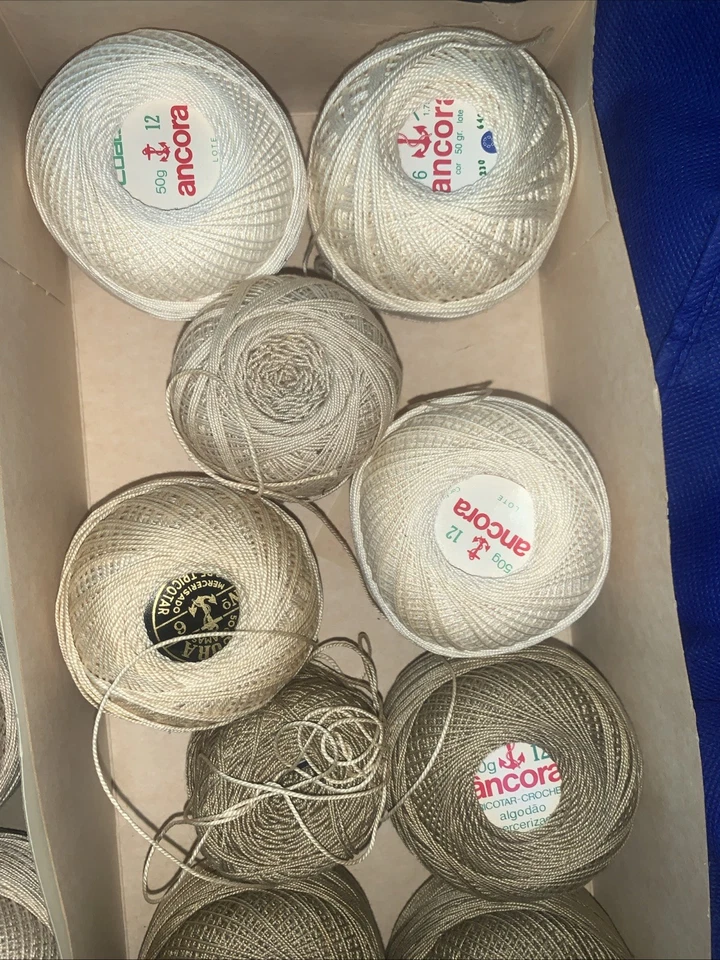Lote de 2 cajas de abrigos Ancora 50g CROCHET/TEJER algodón Foto 4 de 4