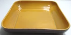 Vintage Red Wing Pottery Bowl Dish # 421 Brown Mustard Yellow Square 8"
